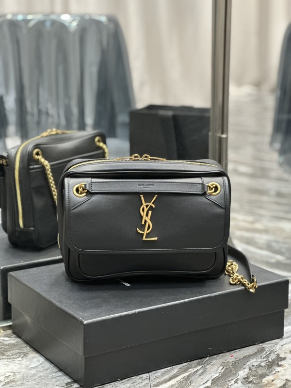 YSL Saint Laurent NIKI camera chain shoulder black bag