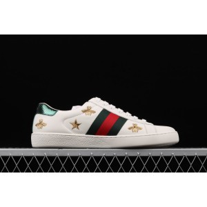 Gucci Ace Embroidered Low Top Sneaker White with Bees and Stars