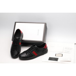 Gucci Ace Low-Top Sneaker Black with Green and Red