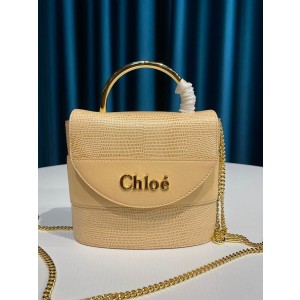 Kitlife Chloe Aby Lock Chain Bag In Embossed Lizard Effect On Calfskin & Smooth Calfskin