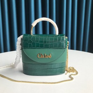 Kitlife Chloe Aby Lock Chain Bag In Embossed Crocodile Effect On Calfskin & Smooth Calfskin
