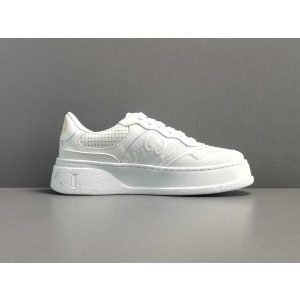 Gucci GG embossed sneaker in white leather