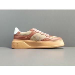 Gucci GG embossed low-top sneakers brown