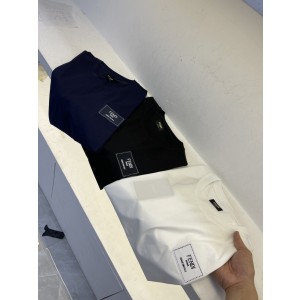 Fendi Short sleeve short T - Black - White - Dark Blue
