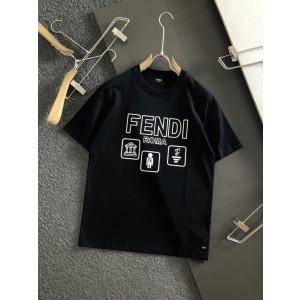 Fendi Short Sleeve T-shirt Black