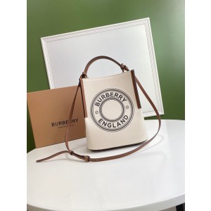 Burberry Small Logo Graphic Peggy Bucket Bag