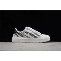 LV Time Out Sneaker WhiteBlack Printed Leather