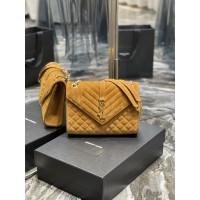 YSL Envelope Cavier Frosted Cowhide Golden Hardware